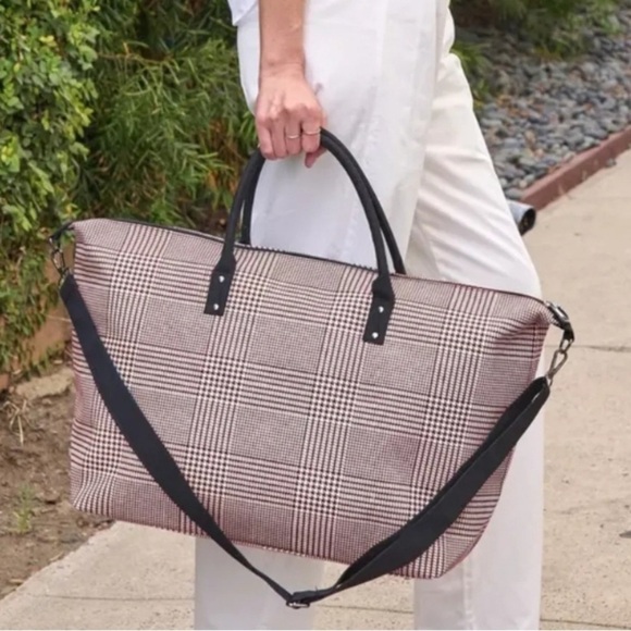 Lulu Dharma Handbags - Lulu Dharma Pink Plaid Frasier Weekender Bag NWT